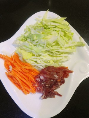 包菜炒粉丝