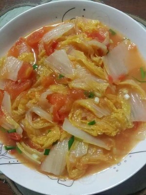 娃娃菜西红柿