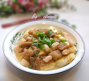 竹荪虾仁烩玉子豆腐
