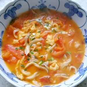 蕃茄平菇蛋汤