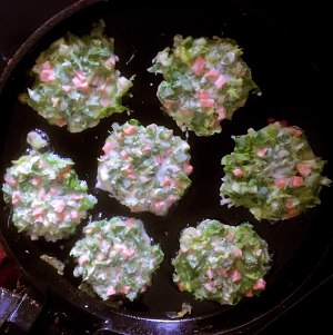苦菊鸡蛋饼