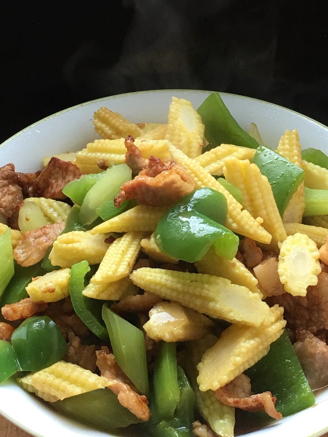 玉米笋炒肉片