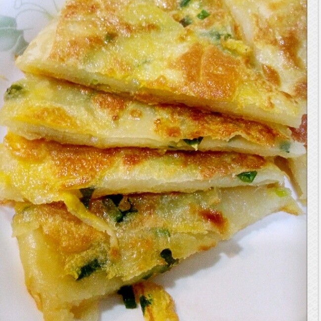 鸡蛋葱油饼