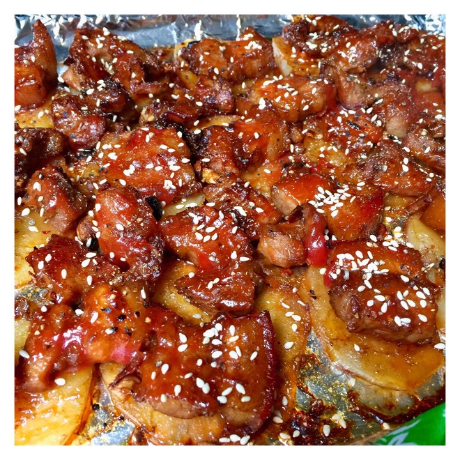 烤箱版土豆烤五花肉