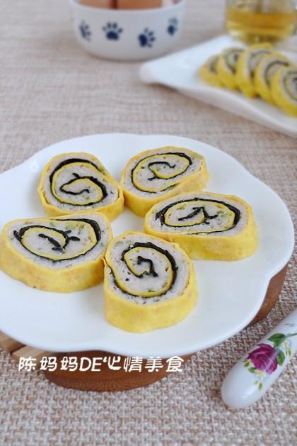 鸡蛋海苔瘦肉卷