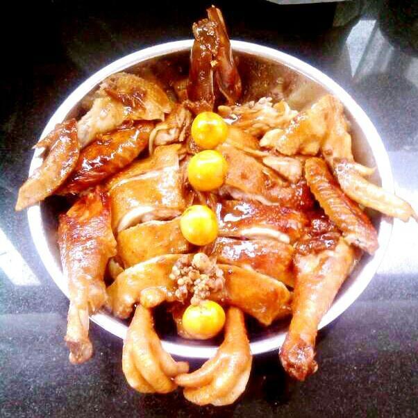 电饭锅焖三黄鸡