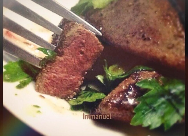 香煎鸭肝(鸡肝)