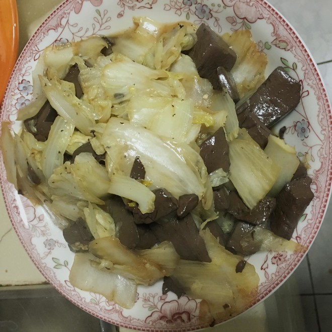鸭血熘白菜