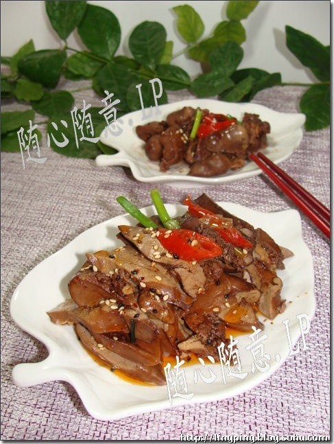 五香红糟卤鸭心肝