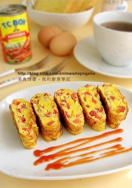 番茄火腿蛋卷