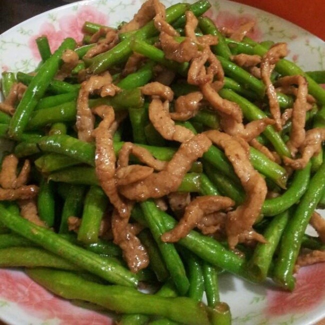 豆角炒肉丝