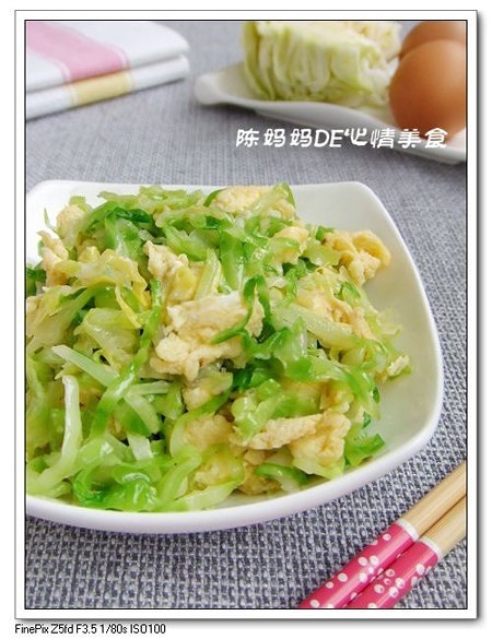 卷心菜炒鸡蛋