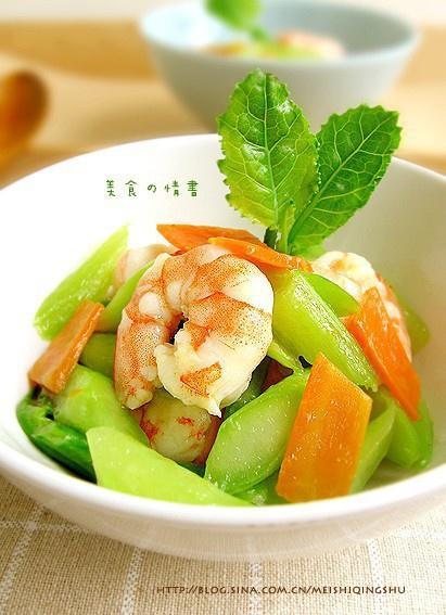 虾仁炒芥蓝