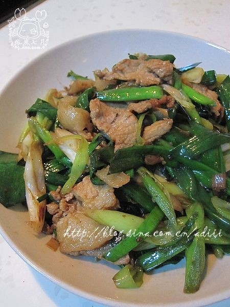 青蒜炒肉片
