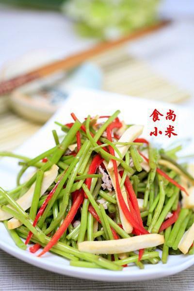肉丝炒芦蒿