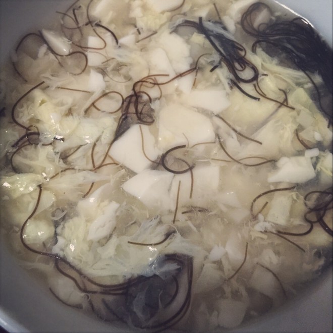 发菜豆腐汤