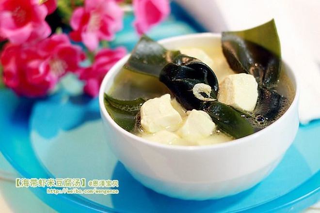 虾米海带豆腐汤