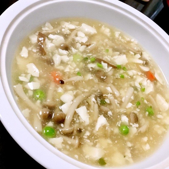 蟹味菇豆腐羹