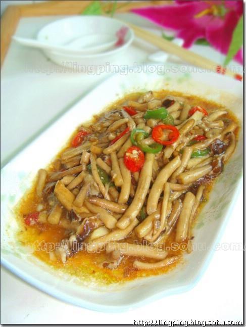 清炒茶树菇