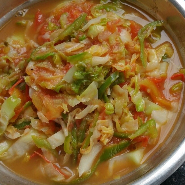 番茄圆白菜（包菜）丝