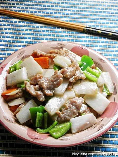 肉片炒山药