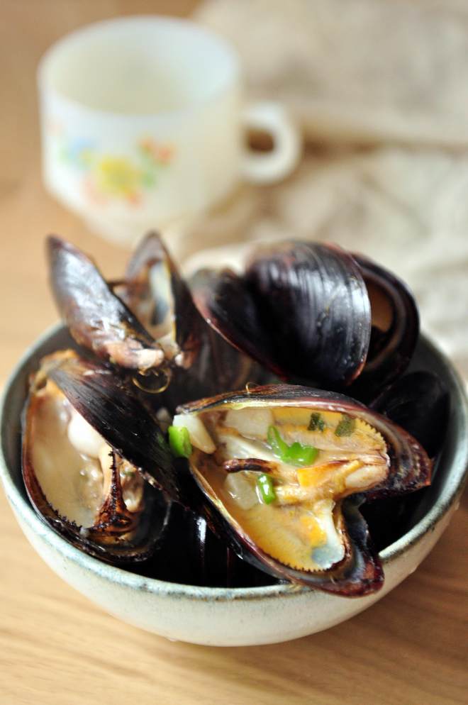 酒煮青口