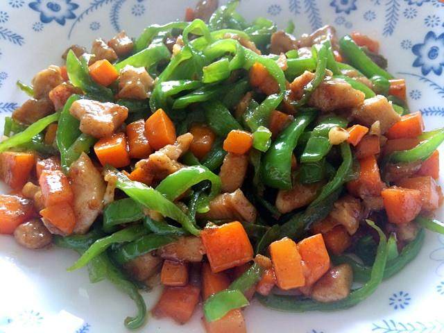 青椒鸡肉胡萝卜