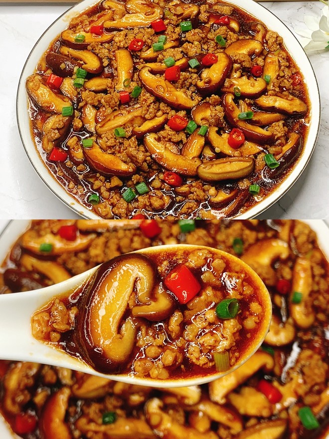 酱汁浓郁！超级下饭的家常菜肉末香菇