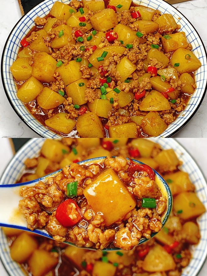 超级下饭的肉沫炒土豆！