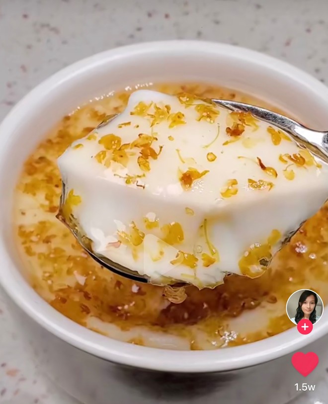 桂花牛奶炖奶