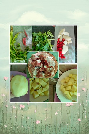 土豆卤猪骨头
