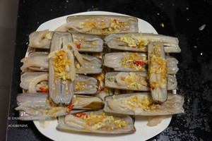 蛏子清洗和清蒸的完美教程