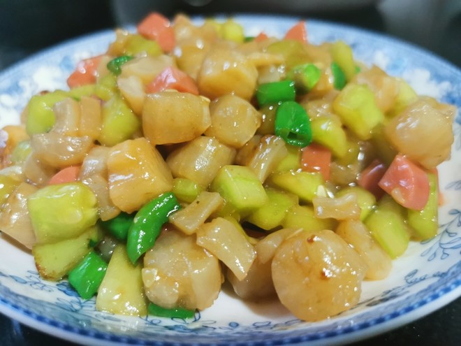 干贝丁炒黄瓜