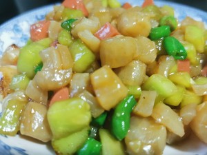 干贝丁炒黄瓜