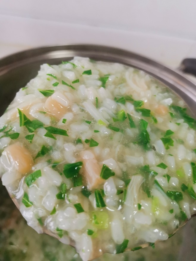 干贝青菜粥