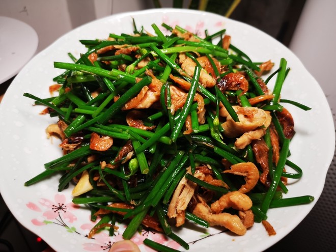 韭菜花虾米小炒皇