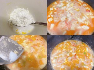 咸蛋黄虾仁烩豆腐