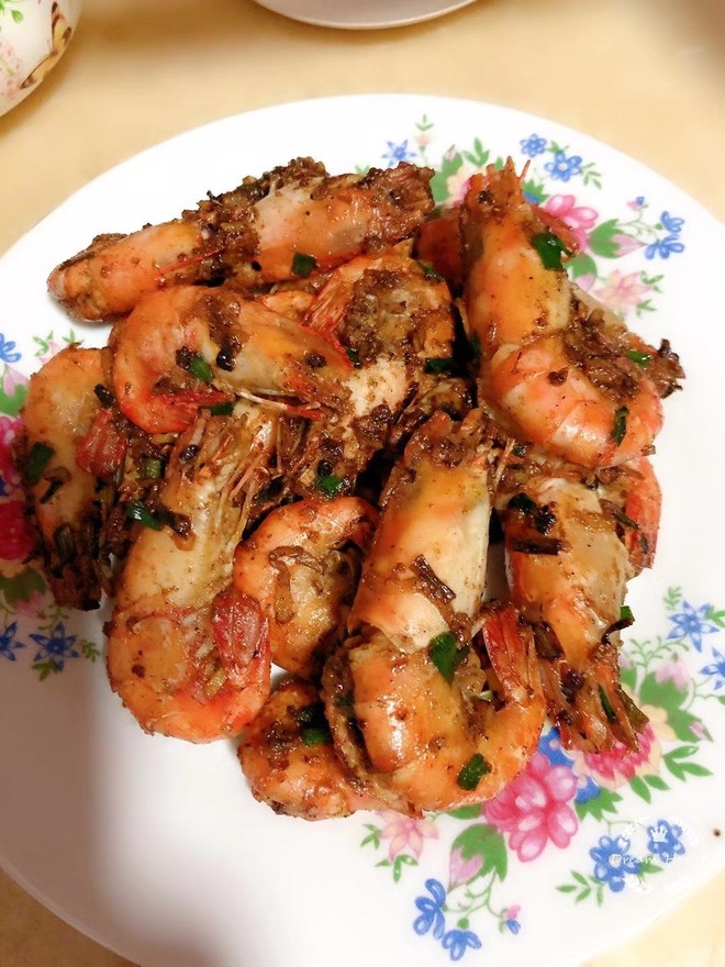 和饭店一个味的椒盐大头虾(沼虾)