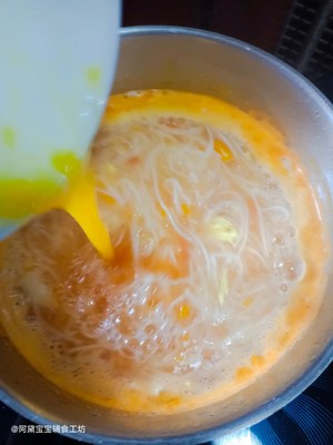 做少了怕你不够吃，虾干番茄龙须面汤