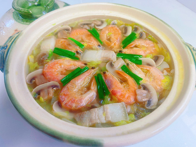 【冬日暖身汤】白菜虾干粉丝煲