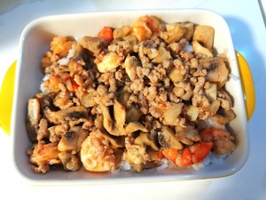 海虾白蘑焗饭