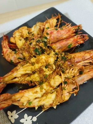 不再吃白灼虾（蒜香大虾）