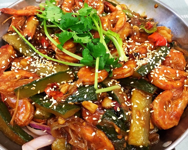 干锅香辣基围虾