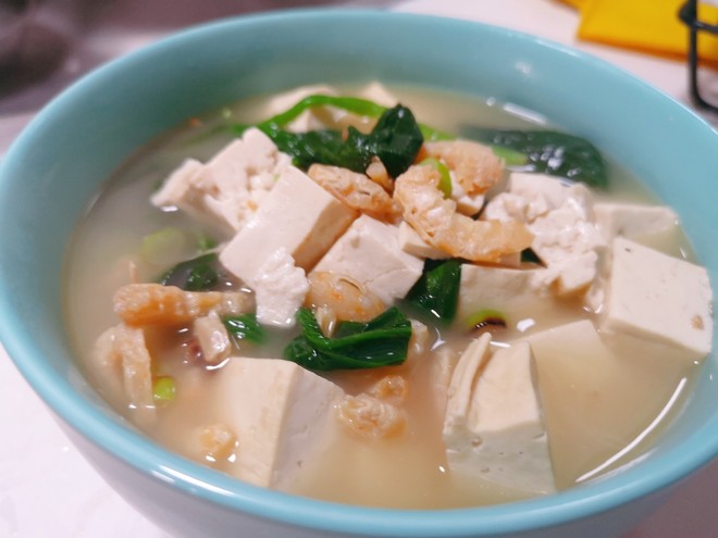 海米豆腐菠菜汤