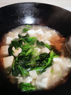 海米豆腐菠菜汤