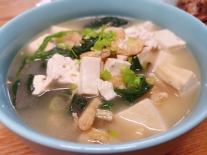 海米豆腐菠菜汤