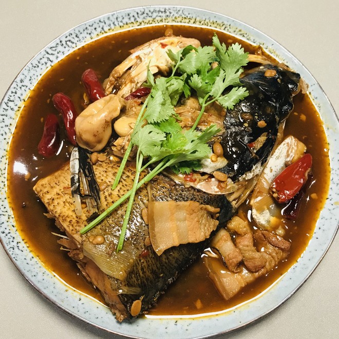 鱼头泡饼 炖鱼头（家庭版旺顺阁）