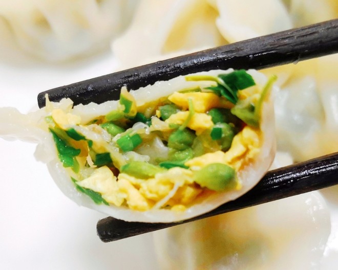 槐花三鲜饺子