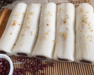 十分钟搞定超正宗的桂花条头糕，零失败！过夜不变硬，豆沙糯米卷