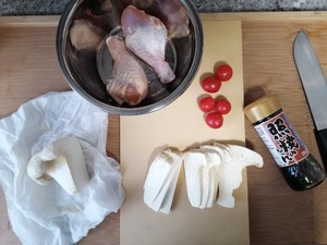 白灵菇照烧鸡腿
